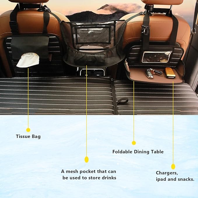 Heart Horse Non-Inflatable Car Mattress - Folding SUV Truck Back Seat Mattress for Travel Camping and Large Dog Car Seat Cover (with Adjustable Bracket)