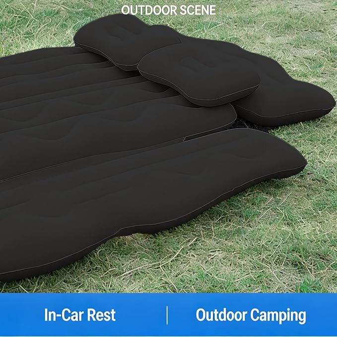 Sturdy Convertible Travel Mattress Supporting Two Adults with Anti-Slip Design for Camping Adventures with Storage Bag for Backpacking and Vehicle Applications