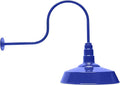 AGB102-AS20-BLUE Gooseneck Barn Light - Blue Outdoor Dome with Incandescent Downlight | Wall-Mount Fixture for Patios Gardens Pathways and Large Outdoor Living Spaces