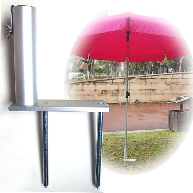 Reinforced Heavy Gauges Ground Anchors Stake with Anticorrosion Coating Suitable for Permanent Garden Umbrella Aluminum Patios Umbrella Ground Spikes