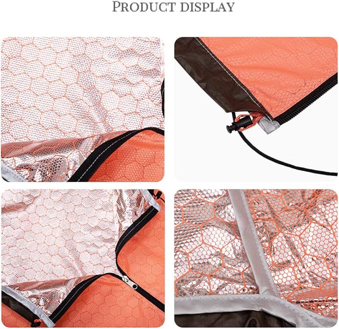Emergency Sleeping Bag | Weatherproof &amp Windproof for Camping/Hiking/Survival | Lightweight 5.5oz Nylon with Reflective Strips | Compact 155g for Outdoor Adventures