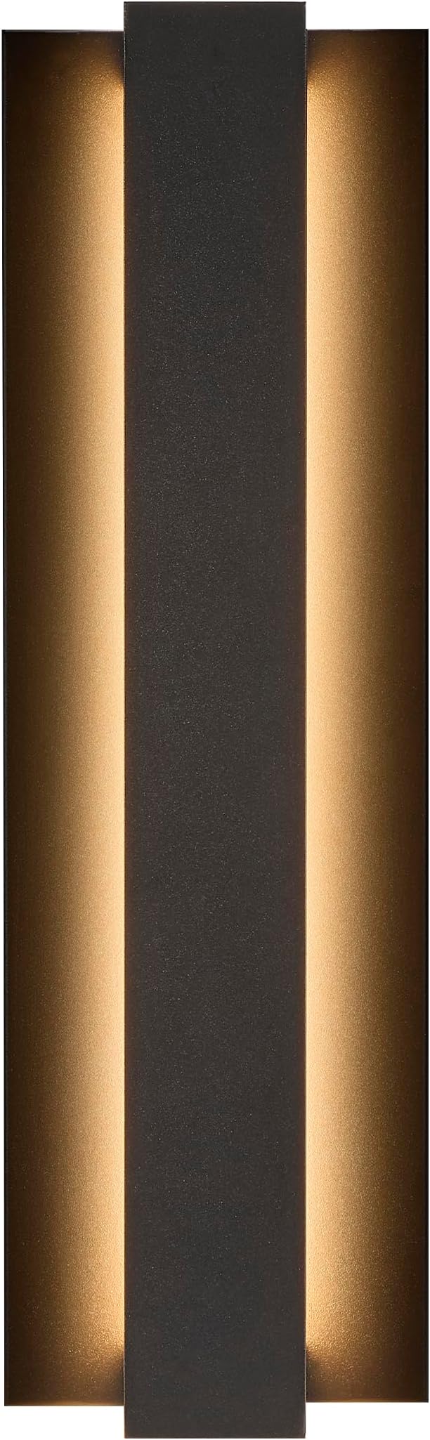Maxxima LED Porch Lantern Outdoor Wall Light Linear Black Sconce with Vertical Bar 300 Lumens 5 CCT 2700K/3000K/3500K/4000K/5000K Modern Exterior Flush Mount Patio Lighting