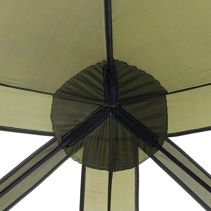 CLAM Pop Up Screen Tent Outdoor Camping Gazebo Canopy Traveler 6' x 6' Green