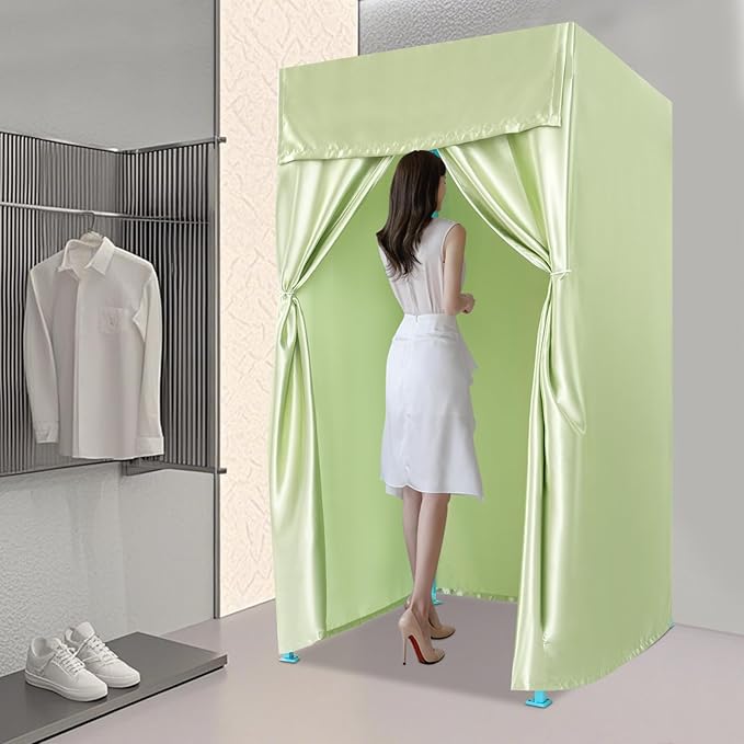 Foldable Changing Room with Blackout Fabric Portable Privacy Pod for 3 People Indoor/Outdoor Use Adjustable Height (5.9-6.5 ft) X-Shaped Stability for Beach Camping Fitting Room Dressing Tent