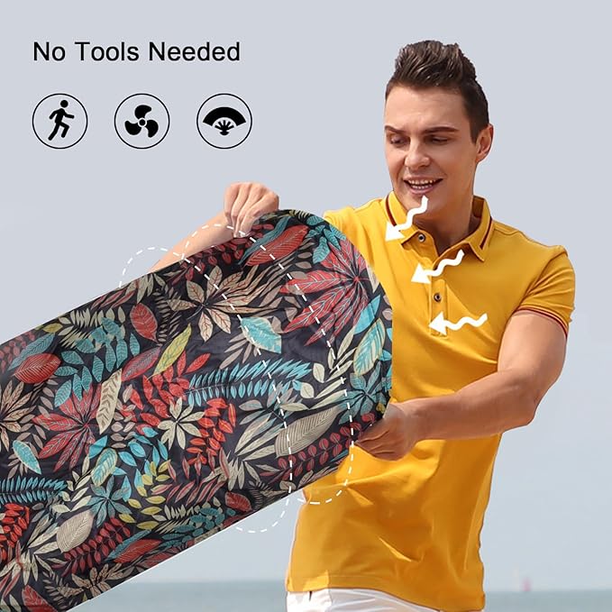 Inflatable Couch Air Lounger for Adults Ultralight Portable Blow up Couch Air Sofa Inflatable Beach Lounger Bed for Camping Hiking Festival Backyard Lawn No Pump Required