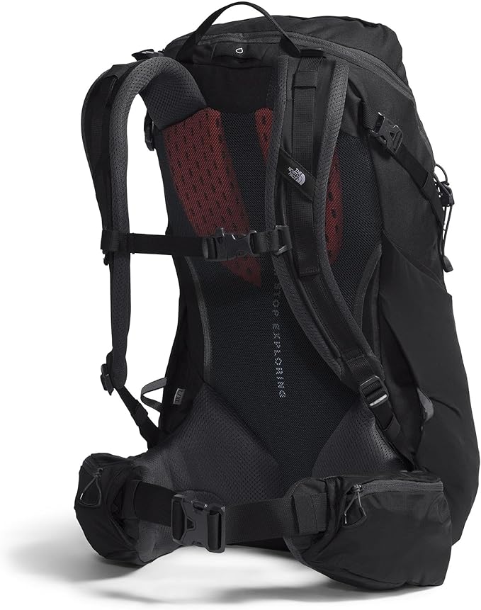 The North Face Terra 40 Backpack - Unisex Hiking Pack Padded Hipbelt Pole &amp Ice Axe Attachments Hydration Sleeve TNF Black/Asphalt Grey-NPF Small/Medium