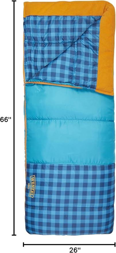 Wenzel Sapling 40F - 50F Youth Sleeping Bag Blue…