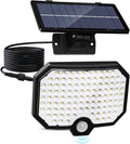 Solar Lights Outdoor Waterproof Motion Sensor Outdoor Lights with 16.5ft Cable120°Wide Angle Dusk to Dawn Solar Security Split Flood Lights for Yard Garage Porch Shed BarnLED 6500K1 Pack
