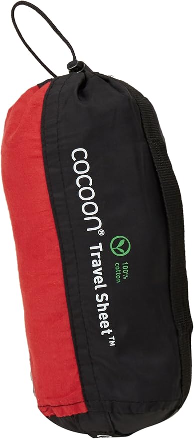 Cocoon Cotton TravelSheet (Monk's Red 86-Inch x 35-Inch)