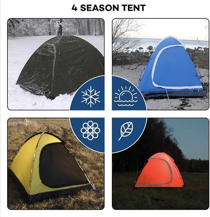 Two Person Tent - Waterproof &amp Windproof 4 Season Tents for Camping Backpacking &amp Hiking - Durable &amp Easy to Set-up - Good for 1 or 2 Person Camping Tent
