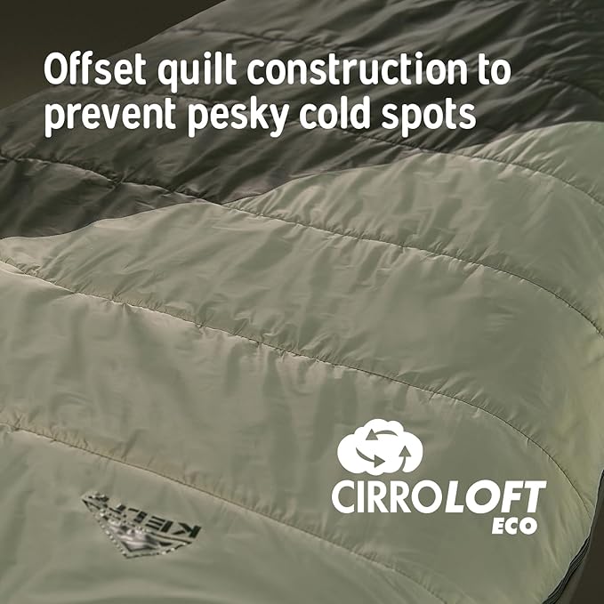 Kelty Cosmic Synthetic Fill 40 Degree Backpacking Sleeping Bag with Compression Straps Compact and Lightweight 2022