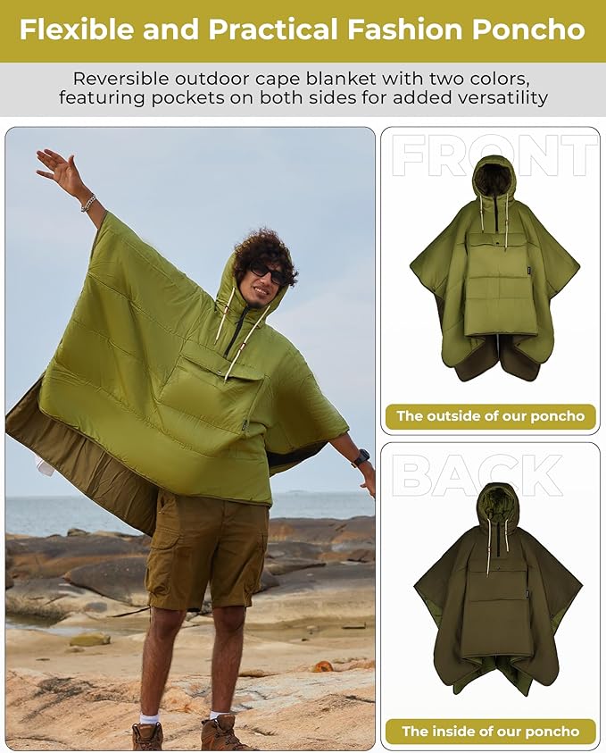 KingCamp Camping Blanket + Poncho Set