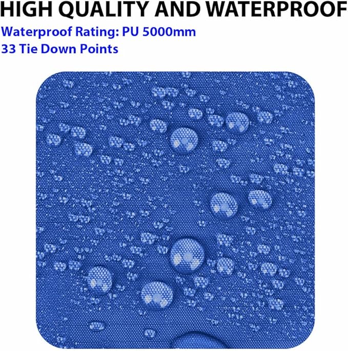 Gold Armour Rainfly Tarp Hammock Premium 14.7ft/12ft/10ft/8ft Rain Fly Cover Waterproof Ultralight Camping Shelter Canopy Survival Equipment Gear Camping Tent Accessories (Blue 12ft x 10ft)
