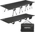 87 Camping Cot Heavy Duty 400lbs Capacity Adjustable Height with Leg Extenders Lightweight Aluminum Frame Portable Folding Bed for CampingTravel Beach Office Nap