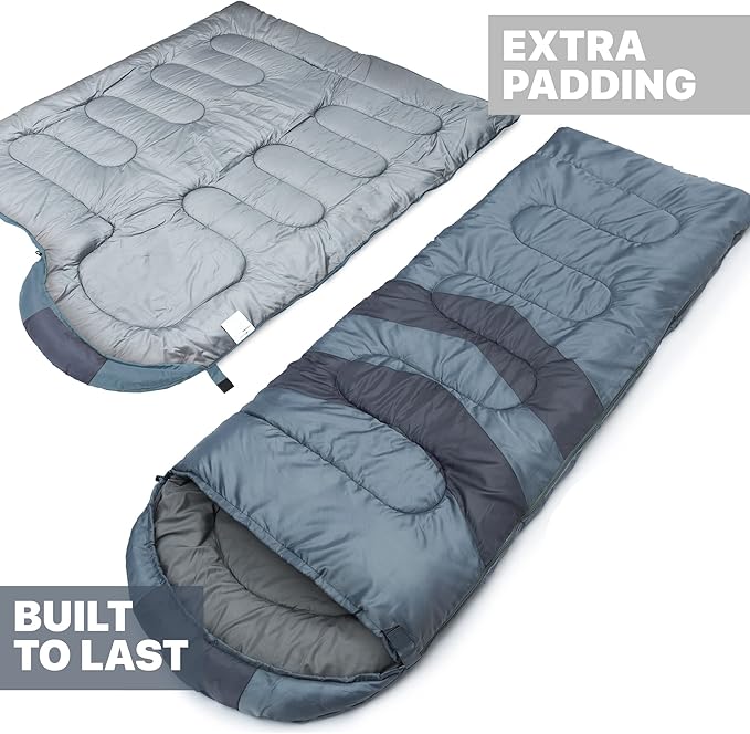 MalloMe Sleeping Bags for Adults Cold Weather &amp Warm - Backpacking Camping Sleeping Bag for Kids 10-12 Girls Boys - Lightweight Compact Camping Essentials Gear Accessories Hiking Sleep Must Have