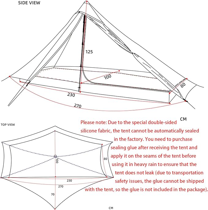3FULGEAR Lanshan1 Pro Outdoor Ultralight Camping Tent for 1 Person 3/4 Season Professional 20D Nylon Double Sided Silicone Tent Camping Trekking Kayaking Climbing Hiking