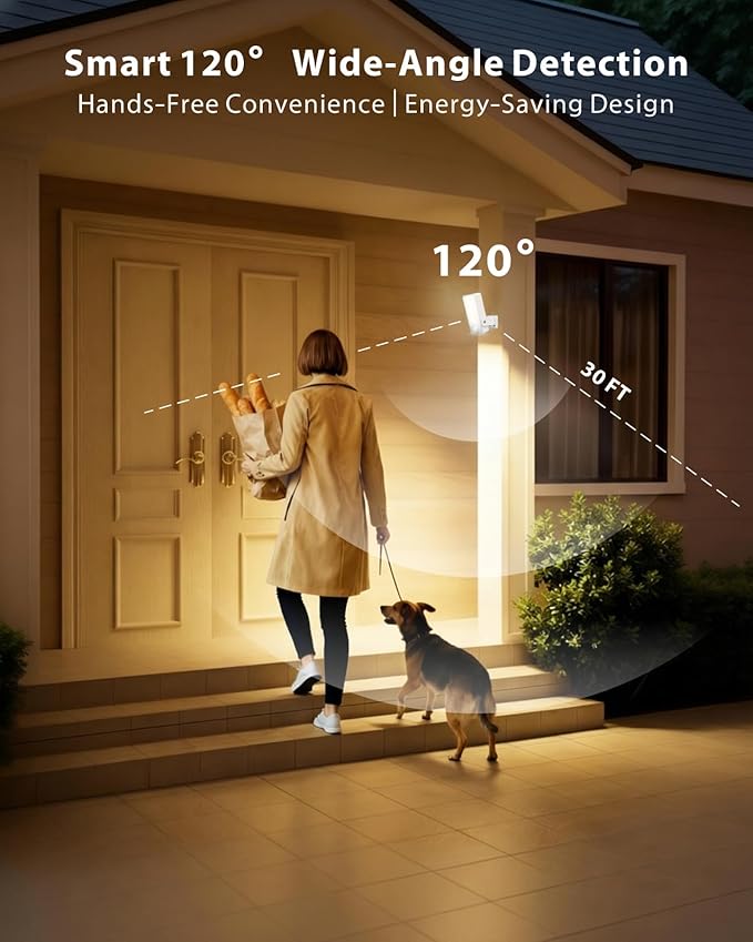 Battery Motion Sensor Light Outdoor Motion-Sensing Security Light with Remote Control 10000mAh 600 Lumens IP65 Waterproof Ideal for PorchesGaragesYards (White 1 Pack)