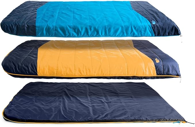 The North Face Sleeping-Bags Dolomite 2 Person Sleeping Bag 15F / -9C - Rectangular 3-in-1 Insulation Water Repellent Fleece Lined