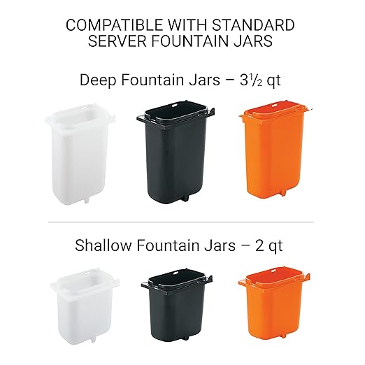 Server Products Stainless Steel Hinged Lid for Countertop Condiment Dispenser Jars Model 82545 Compatible With Server’s Deep or Shallow Fountain Jars
