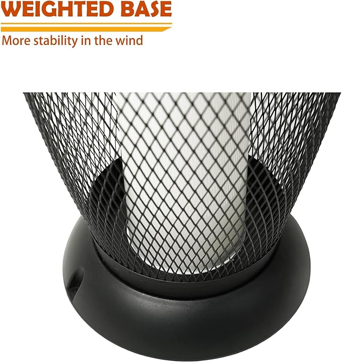 Solar Yard Solar Outdoor Floor Lamp Metal Wire Shade LED Modern Outdoor Flickering Lantern Weather Resistant for Balcony Porch Garden Pathway Black