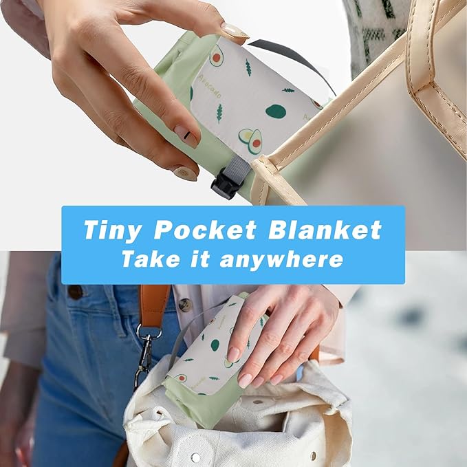 Picnic Blanket Waterproof – Packable Sand Proof Beach Blanket (0.42lb/0.66lb) Compact &amp Foldable Fits in Pocket with Integrated Stakes Ideal for Camping Hiking Travel Concert Festival