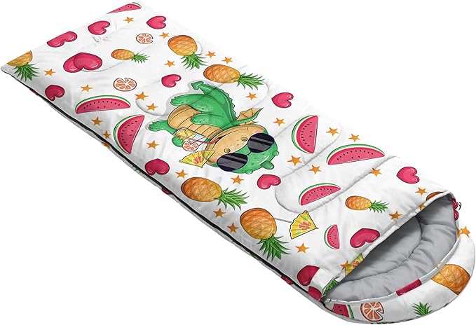 AILONEN Cartoon Camping Sleeping Bag for Boys Girls AdultsLightweight &amp Waterproof3 Season Warm &amp Cold WeatherPortablePrinted Sleeping BagTravelingCampingHiking