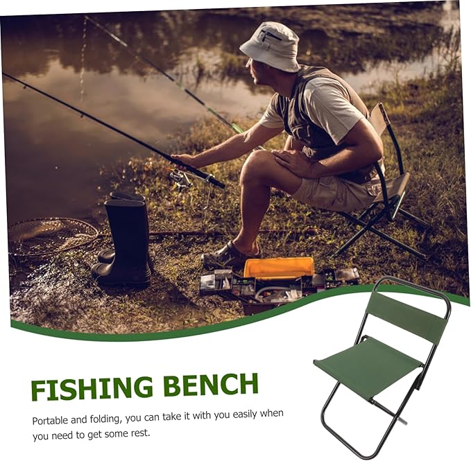 VANZACK Portable Folding Chair Compact Multi-use Fishing Stool for Camping Beach and Outdoor Activities Lightweight Space-Saving Design