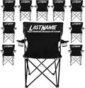 VictoryStore Custom Last Name Folding Camping Chair - Black Outdoor Chair with Carry Bag - Perfect for Camping Tailgating and More (10)