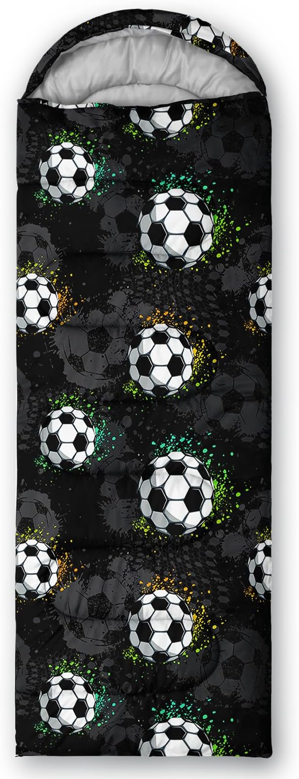 AILONEN Cartoon Car Sleeping BagsLightweight &amp Waterproof3 Season Warm &amp Cool WeatherCute Stars Printed Vehicles Transportation Sleeping Bags for BoysKidsAdults TravellingOutdoors