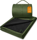 BEDELITE Large Waterproof Camping Blanket for Spring and Autumn Lightweight Packable Blanket for Car Foldable Fleece Stadium Blanket for Outdoor Sports Wearable Machine Washable 55 x 80Green