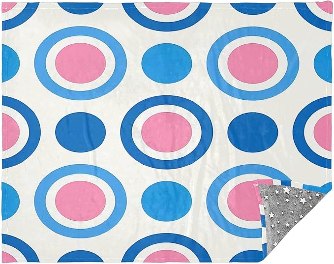 Throw Blankets For Women Trendy Polka Dot Peach Blue Bed Throw Blanket 50x70
