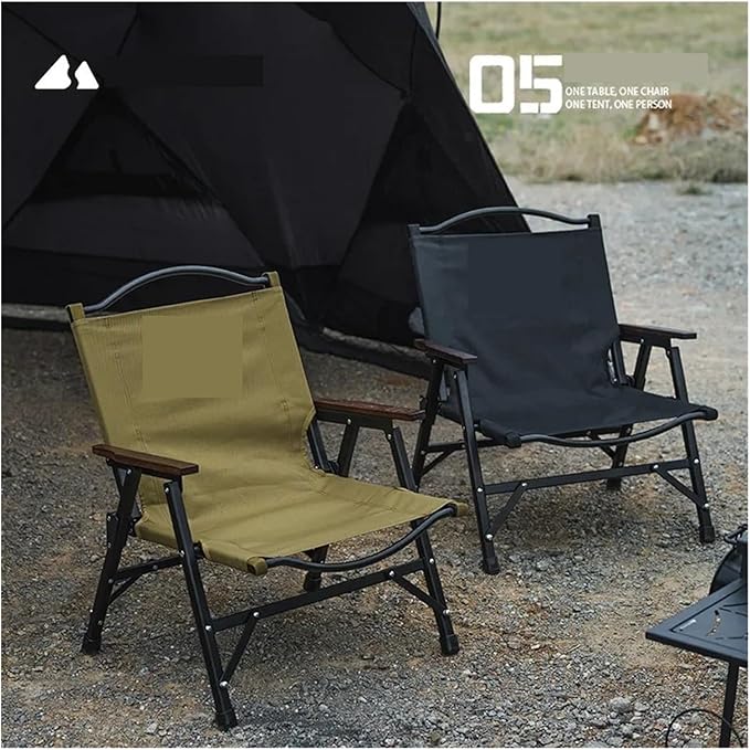 05 Series Outdoor Tactical Chair Detachable Portable Blackout Camping Lightweight Foldable(Black)