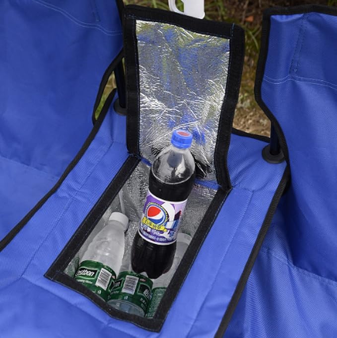 Portable Folding Picnic Double Recline Chair Umbrella Table Cooler Beach Camping Chair Stadium Seat