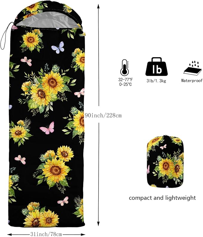 Sleeping Bag for Womens Girls Teens Waterproof Sleeping Bags Traveling and Outdoors Camping Gear Equipment