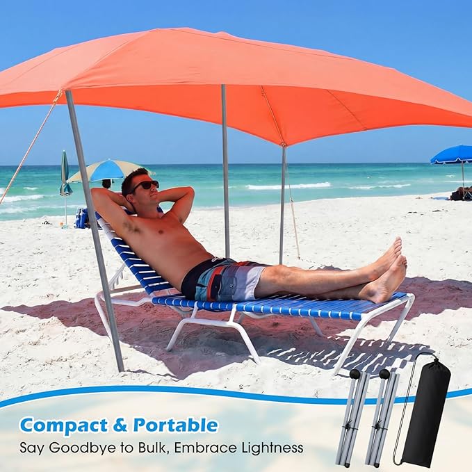 6 Pack Replacement Beach Tent Poles 6.5ft Canopy Foldable Poles with Foam Ball for Accessories Camping Hiking Backpacking Parties