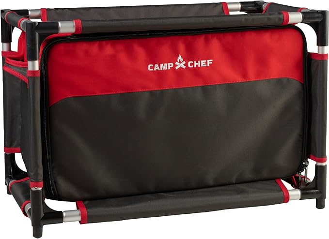 Camp Chef Sherpa Camp Table &amp Organizer Table top 27 x 17 Table Height 28 Brick