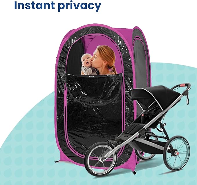 WeatherPod 1-Person Pop-Up Pod with Tinted Panels – Pop-Up Weather Pod Protection from Cold Wind and Rain with Added Privacy
