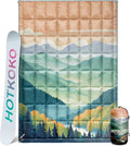Down Camping BlanketWarm Puffy Lightweight Camp Blanket Outdoor Travel Quilt for SleepStadium Hiking &amp Festivals | Water Resistant Packable &amp Compact