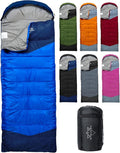 Lightweight 3-Season Sleeping Bag for Adults/Kids Camping Compact w/Compression Sack Waterproof Ripstop Portable for Backpacking Hiking Travel