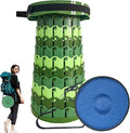 Upgraded Collapsible Stool with Cushion 1000 lbs Capacity &amp 19.7-in High Wider &amp Taller Heavy Duty Portable Telescoping Foldable Seat for Adults Camping Travel Music Festivals Outdoors