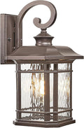 ORB Finish Outdoor Wall Lights 17 Inch Height Waterproof Exterior Lighting Fixtures with Water Ripple Glass E27 Socket Porch Lights Outdoor for Garage Patio Front Door