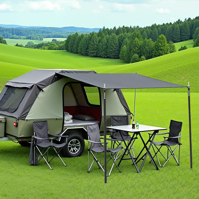 Tent Poles for Tarp AVOFOREST Camping Tent Tarps Poles Adjustable Aluminum Camping Accessories 80in Heavy Duty Poles Thicker Tent Pole with a Diameter of 0.75in for Backpacking Hiking Awning