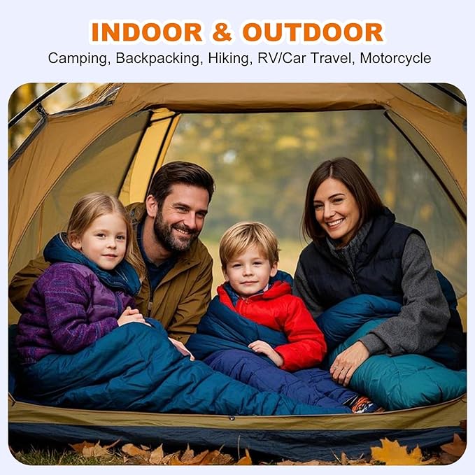 Sleeping Bags for Adults Cold Weather &amp Warm - Backpacking Camping Sleeping Bag for Kids 10-12 Girls Boys - Lightweight Compact with Compression Sack