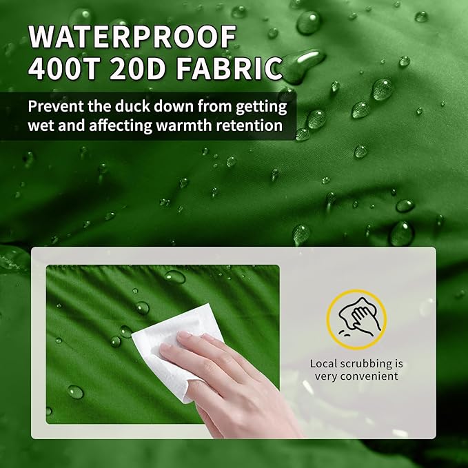 Down Backpacking Sleeping Bag 620FP Lightweight Sleeping Bag for Adult Backpacking Hiking Camping. with Compression Bag.