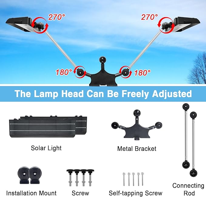Solar Sign Lights Outdoor 464 led 1200 Lumen Dual Solar Sign Light 8000 mAh Billboard Lighting for Bussiness Commercial Real Estate Shop Bus Stop HOA Highway Signs