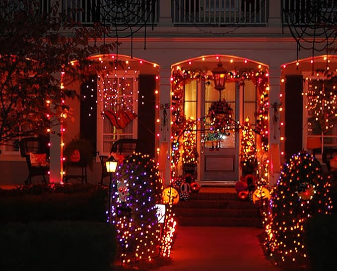 kemooie 500 LED Outdoor Fairy String Lights 164 FT 8 Lighting Mode Plug in String Waterproof Light for Outdoor Birthday Christmas Wedding Party Garden Balcony Decor (Orange)