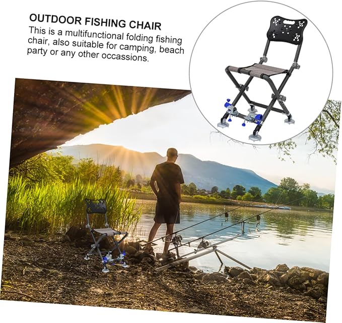 BESPORTBLE Ergonomic Portable Outdoor Chair Aluminum Plastic for Camping Fishing Garden
