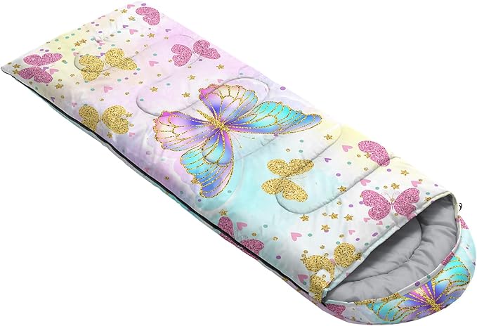 HOSIMA Dear Hunting Pattern Cold Weather Sleeping Bags for Kids AdultsBlack Light Weight Waterproof Sleeping Bags for Outdoors Hiking.