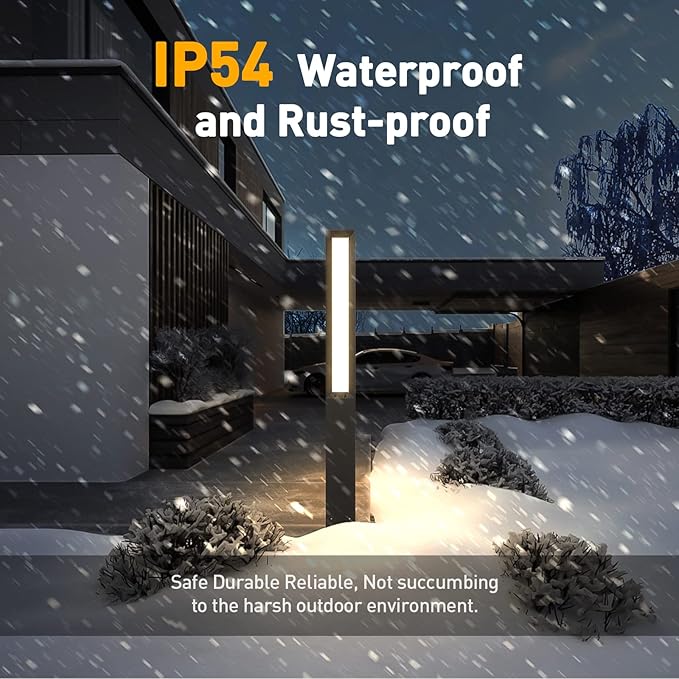 High 71 Inches Landscape Path Light Outdoor Modern Luxury LED IP54 Waterproof Landscape Bollard Lighting for Lawn Patio Courtyard Driveway Pathway Decoration with High Voltage Wired
