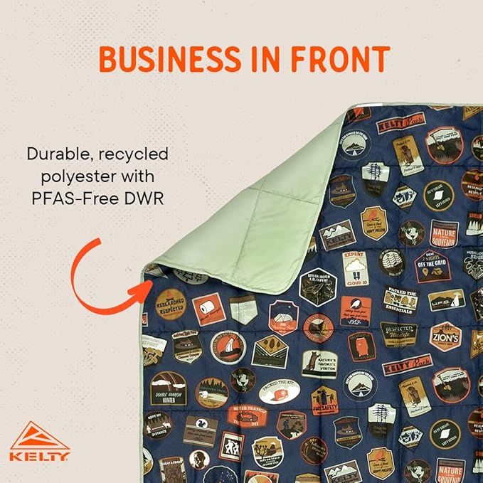 Kelty | Bestie Blanket Patches - Fun and Functional Large 1P Blanket - Twin